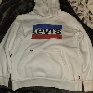 White Kids large Levi's hooded sweatshirt